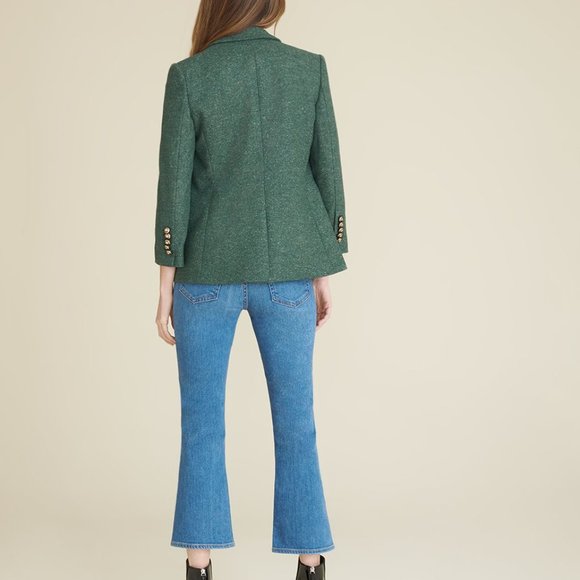 NWT Veronica Beard Empire Dickey Blazer Forest Green Sz 0 Retail Price $650 - Picture 4 of 4